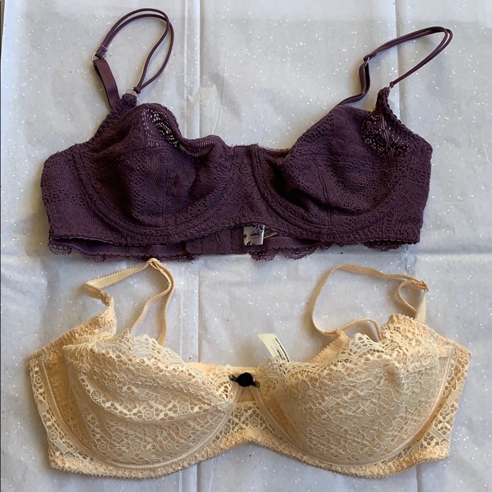 Free people intimately lace bras size: 36C both